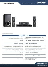 Manual pdf Thomson DPL 938 VD - Onyougo.com