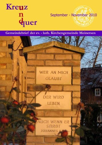 Kreuz quer u n d Kreuz quer u n d - Ev.-luth. Kirchengemeinde ...