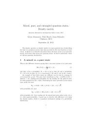 Mixed, pure, and entangled quantum states. Density matrix