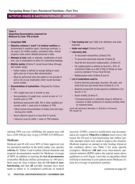 Navigating Home Care: Parenteral Nutrition—Part Two