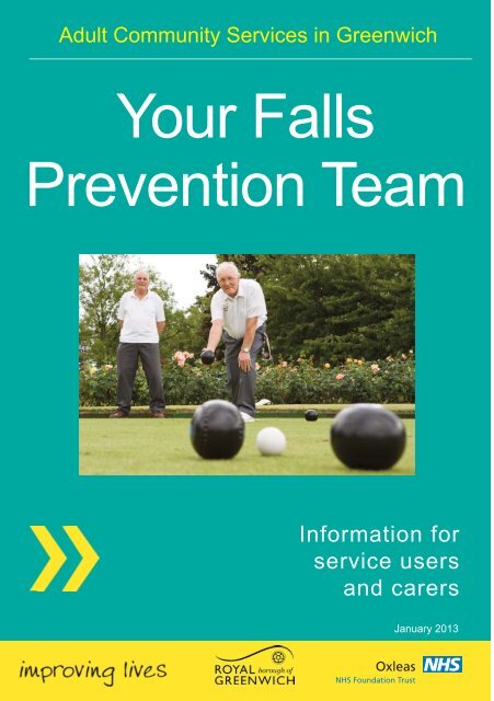 Falls Prevention Team Leaflet - Oxleas NHS Foundation Trust