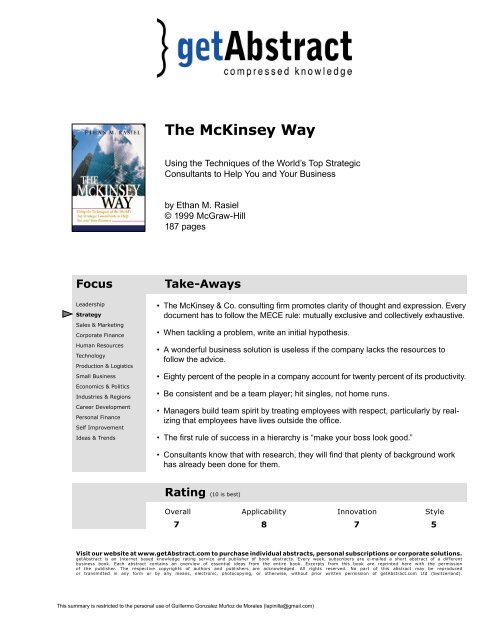 The McKinsey Way