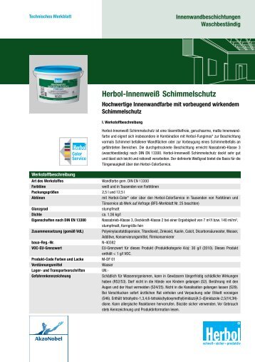 PDF Herbol-InnenweiÃ Schimmelschutz