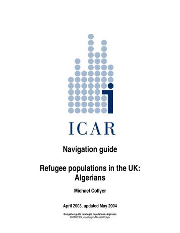 Navigation guide Refugee populations in the UK: Algerians - ICAR