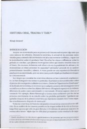 Historia oral, trauma y tabÃº