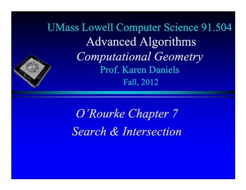 O'Rourke Chapter 7: Search & Intersection in PDF - Computer Science