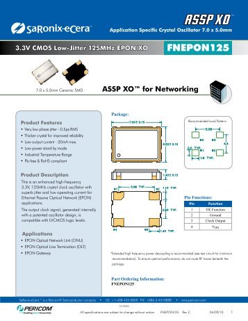 datasheet: pdf - Pericom