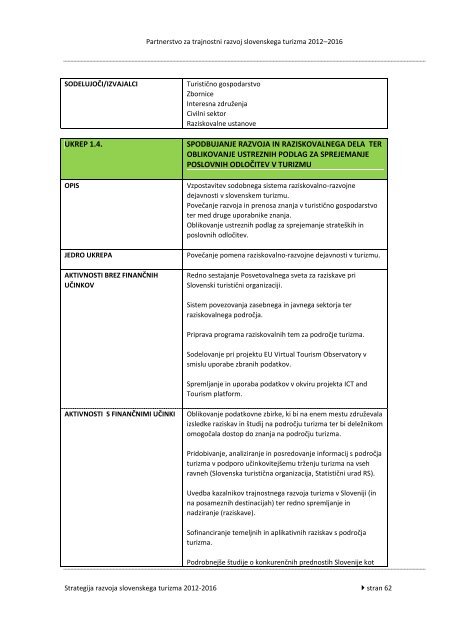 Strategija razvoja slovenskega turizma 2012-2016 - Ministrstvo za ...
