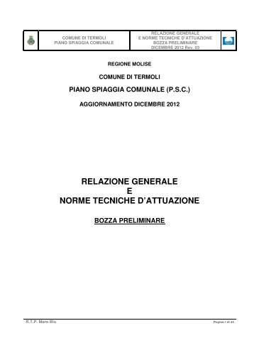 relazione generale e norme tecniche d'attuazione - Regione Molise