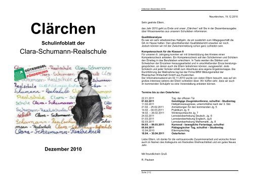 Dezember 2010 - Clara-Schumann-Realschule