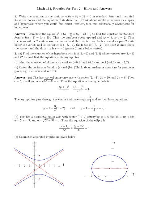 Hints And Roughly Sketched Answers Faculty Lasierra Edu