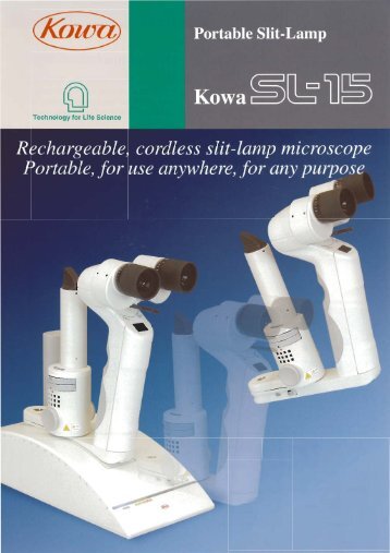 KOWA SL-15 Hand-Held Slit Lamp Brochure - innova