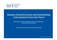 the presentation of the paper - Postal Financial Inclusion