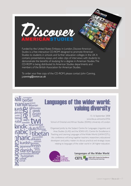 Liaison Magazine - LLAS Centre for Languages, Linguistics and ...