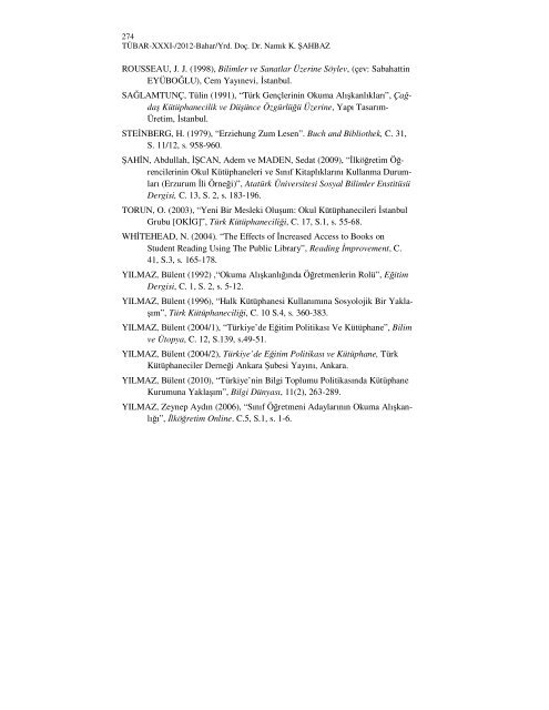 journal of turkology research tubar volume_31