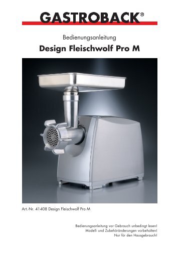 Design Fleischwolf Pro M - Onyougo.