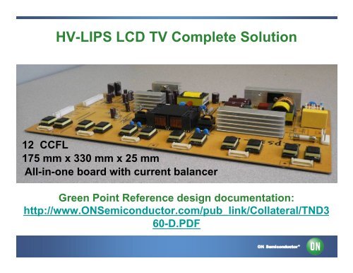 AC-DC LCD TV Power Architecture and LED ... - ON Semiconductor