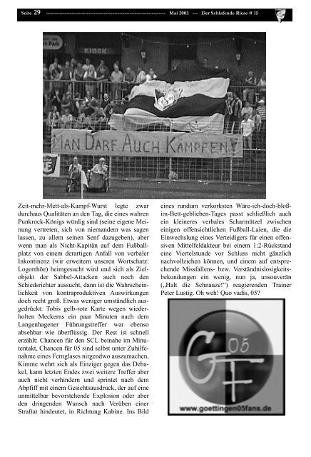 Der Schlafende Riese gaben - RSV GÃ¶ttingen 05 Fanpage