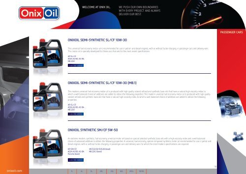 INFINITELY LUBRICATING - Onix Oil