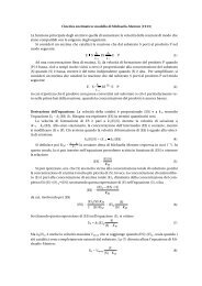 Modello di Michaelis-Menten - Alessandro Dal Maso