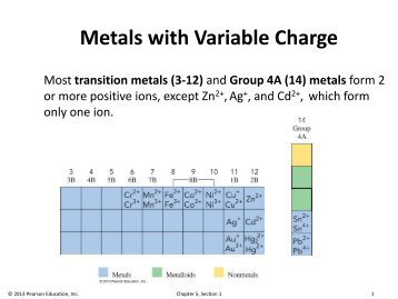 Metals with Variable Charge