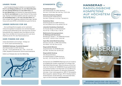Praxisklinik Bergedorf Bei Hanserad Radiologie