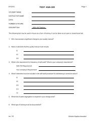 TEST: ASA-100 - Aviation Suppliers Association