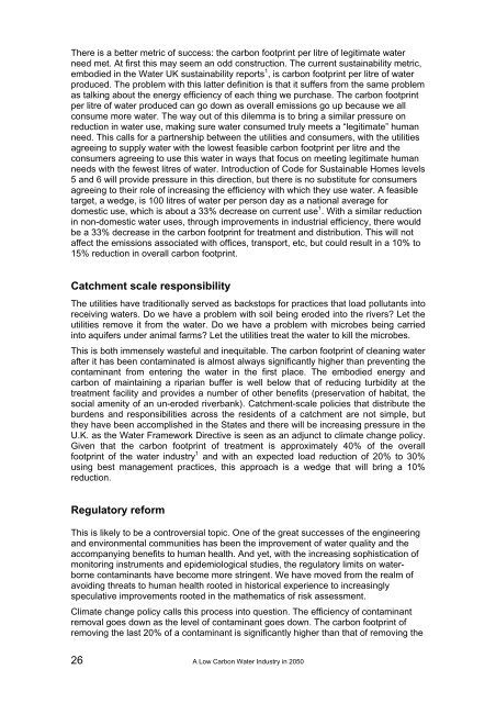 A Low Carbon Water Industry in 2050 - Environment Agency