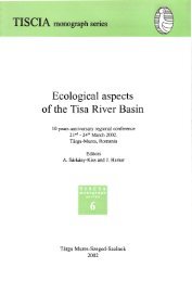 Ecological aspects of the Tisa River Basin - biokemia.bio.u-szeged.hu