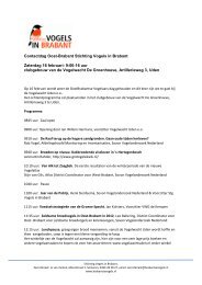 Contactdag Oost-Brabant Stichting Vogels in Brabant Zaterdag 16 ...