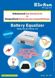 Sukam Battery Equaliser brochure - MyGadgetsMall.com