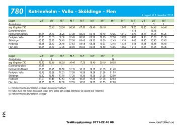 780 Katrineholm - Valla - SkÃ¶ldinge - Flen