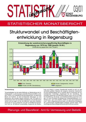 Strukturwandel und Beschäftigtenentwicklung in Regensburg