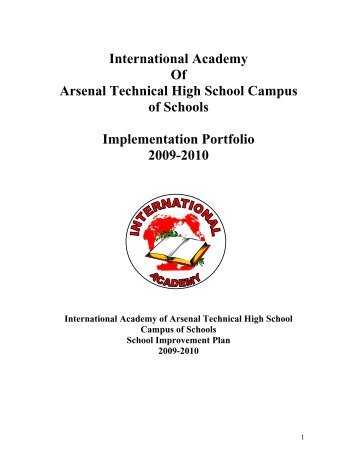 IA SIP 2009-2010 - Arsenal Technical High School - Indianapolis ...