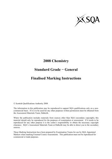 2008 Chemistry Standard Grade - Scottish Qualifications Authority