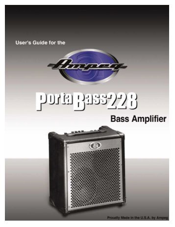 PBC228 PortaBass Amplifier - Ampeg