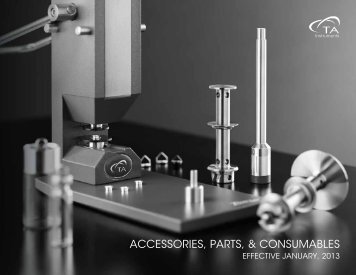 AccessorIes, PArTs, & consumAbLes - TA Instruments