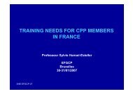 TRAINING NEEDS FOR CPP MEMBERS IN FRANCE - European ...