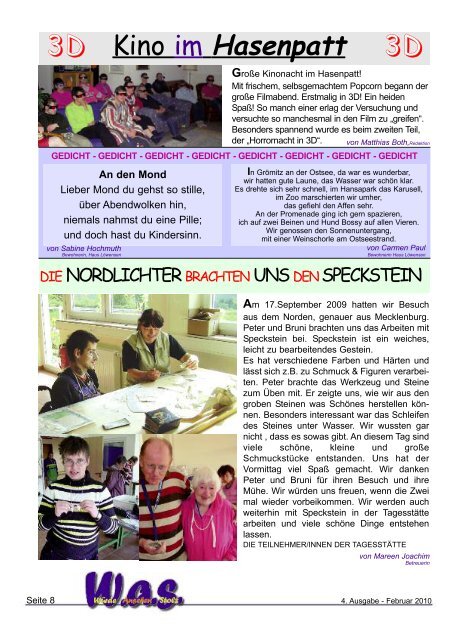 Ausgabe 4.qxd - Sozialpädagogisches Zentrum Hameln-Pyrmont ...