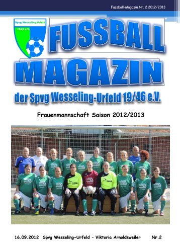 Fussball-Magazin Nr. 2 - Spvg Wesseling-Urfeld