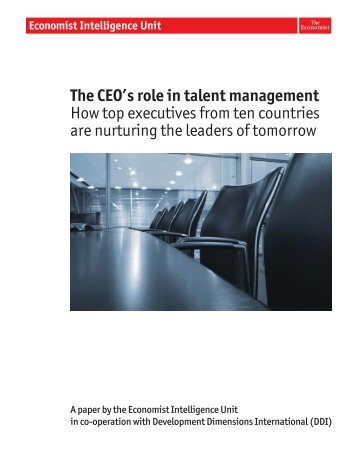 The CEO's role in talent management - DDI