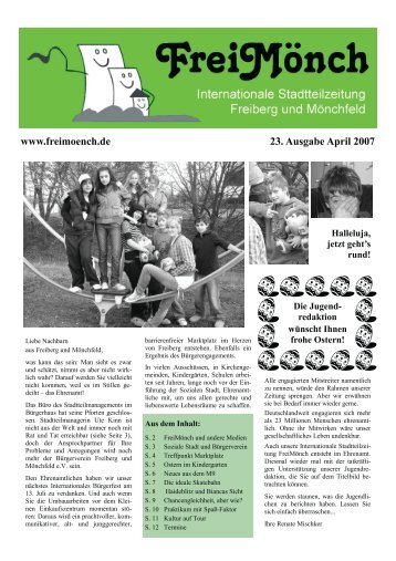 FreiMÃ¶nch - Ausgabe 23 - BÃ¼rgerverein Freiberg und MÃ¶nchfeld eV