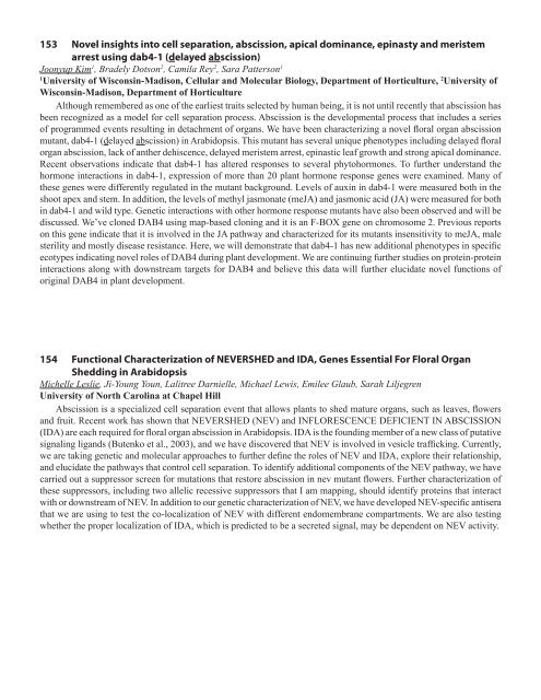 75 Integrating Membrane Transport with Male Gametophyte ... - TAIR