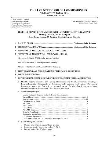 Pike County Board of Commissioners - Pike County Georgia