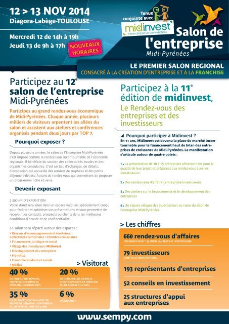 DOSSIER-EXPOSANT-SALON ENTREPRISE-MIDINVEST-2014