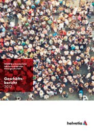 Geschäftsbericht Helvetia Leben 2012