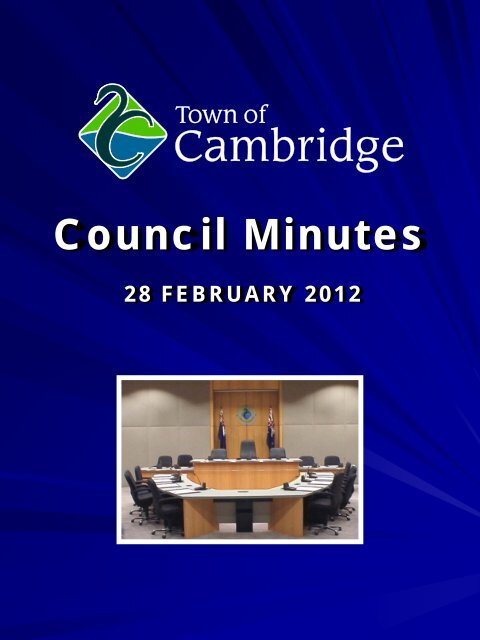 Council Minutes - Town of Cambridge