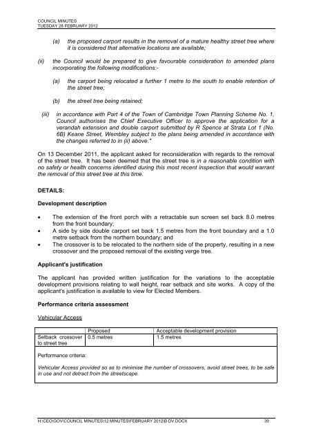 Council Minutes - Town of Cambridge