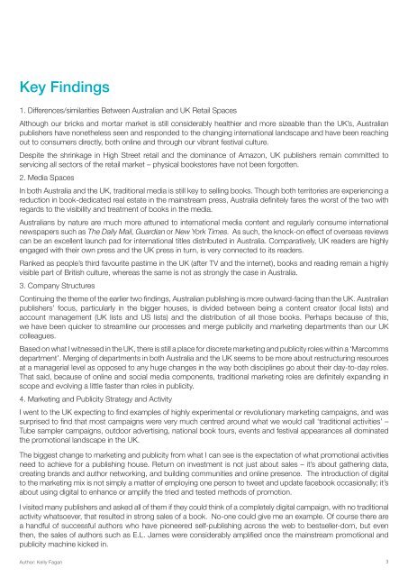 Report 2013 - Kelly Fagan HERE - Australian Publishers Association