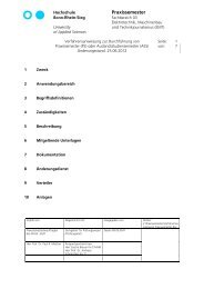 Verfahrensanweisung Praxissemester - Fachbereich Elektrotechnik ...